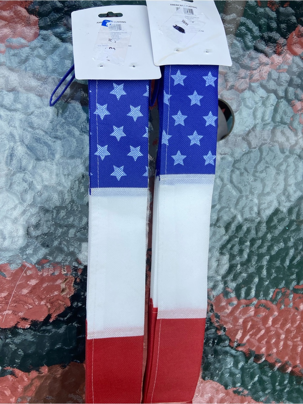 Lot of 2 Smart Living Americana Patriotic Bunting Banners Red White Blue NWT - Picture 4 of 4